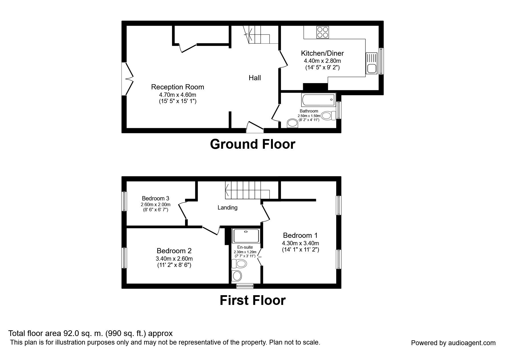 Floorplan of 3 bedroom End Terrace House to rent, Blanche Street, London, E16