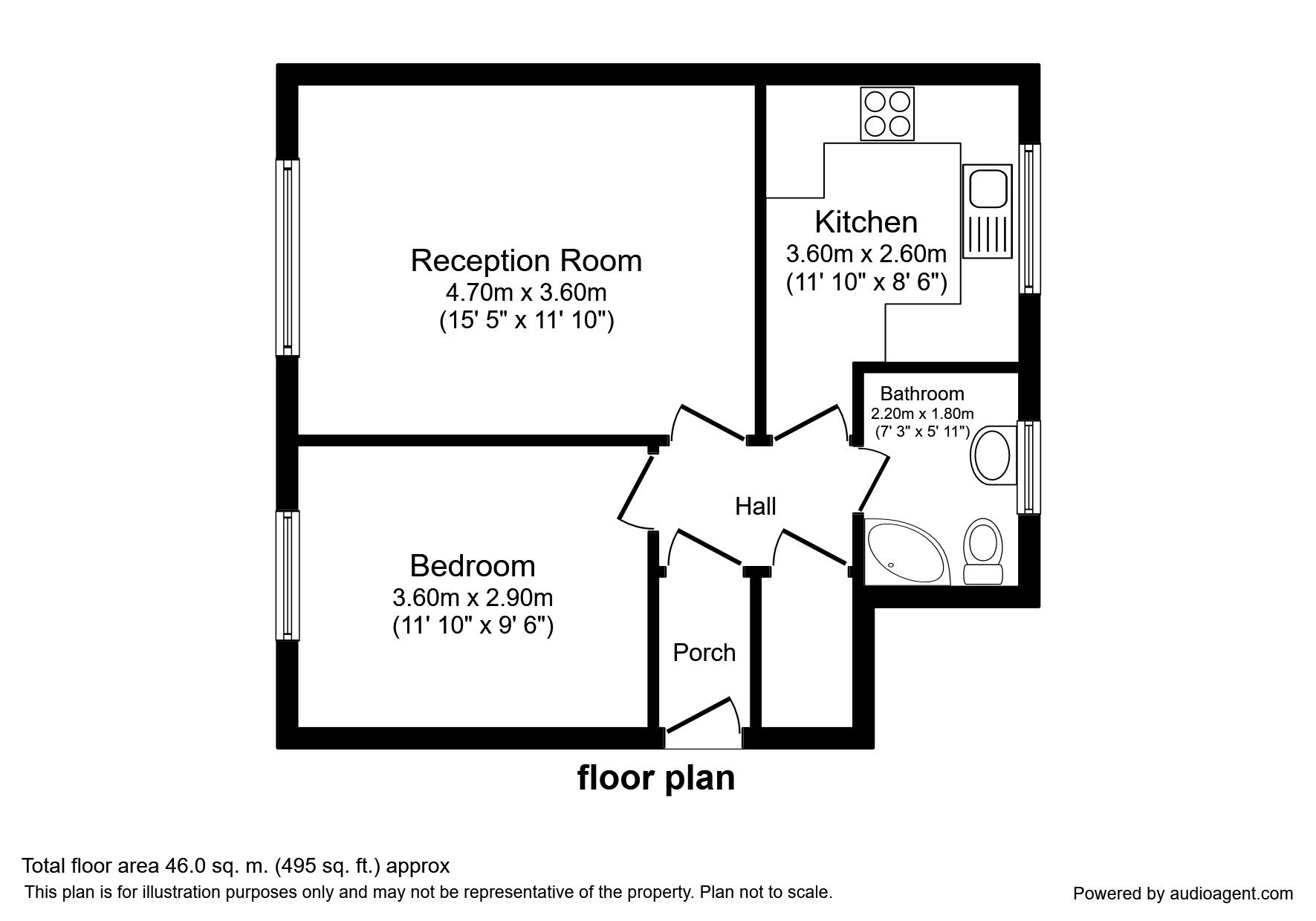 Floorplan of 1 bedroom Flat to rent, Beardsfield, London, E13