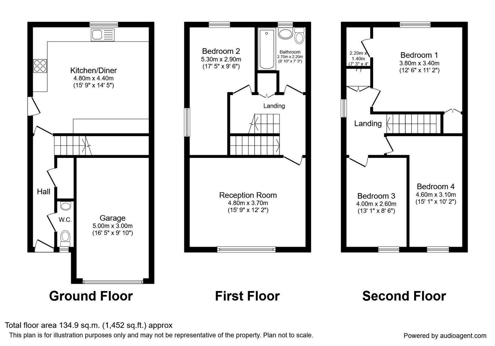 Floorplan of 4 bedroom Mid Terrace House to rent, Leywick Street, London, E15