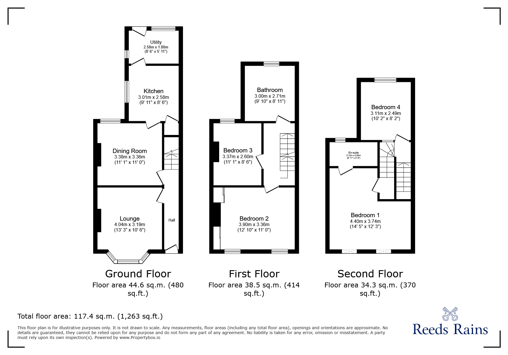 Floorplan of 4 bedroom Mid Terrace House for sale, Stirling Road, London, E13