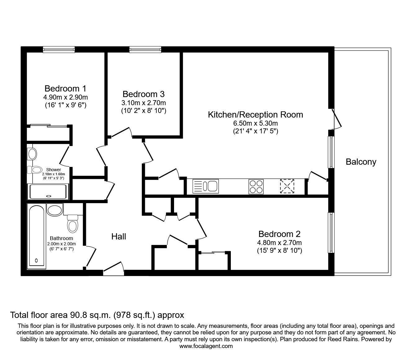 Floorplan of 3 bedroom  Flat for sale, Shipbuilding Way, London, E13