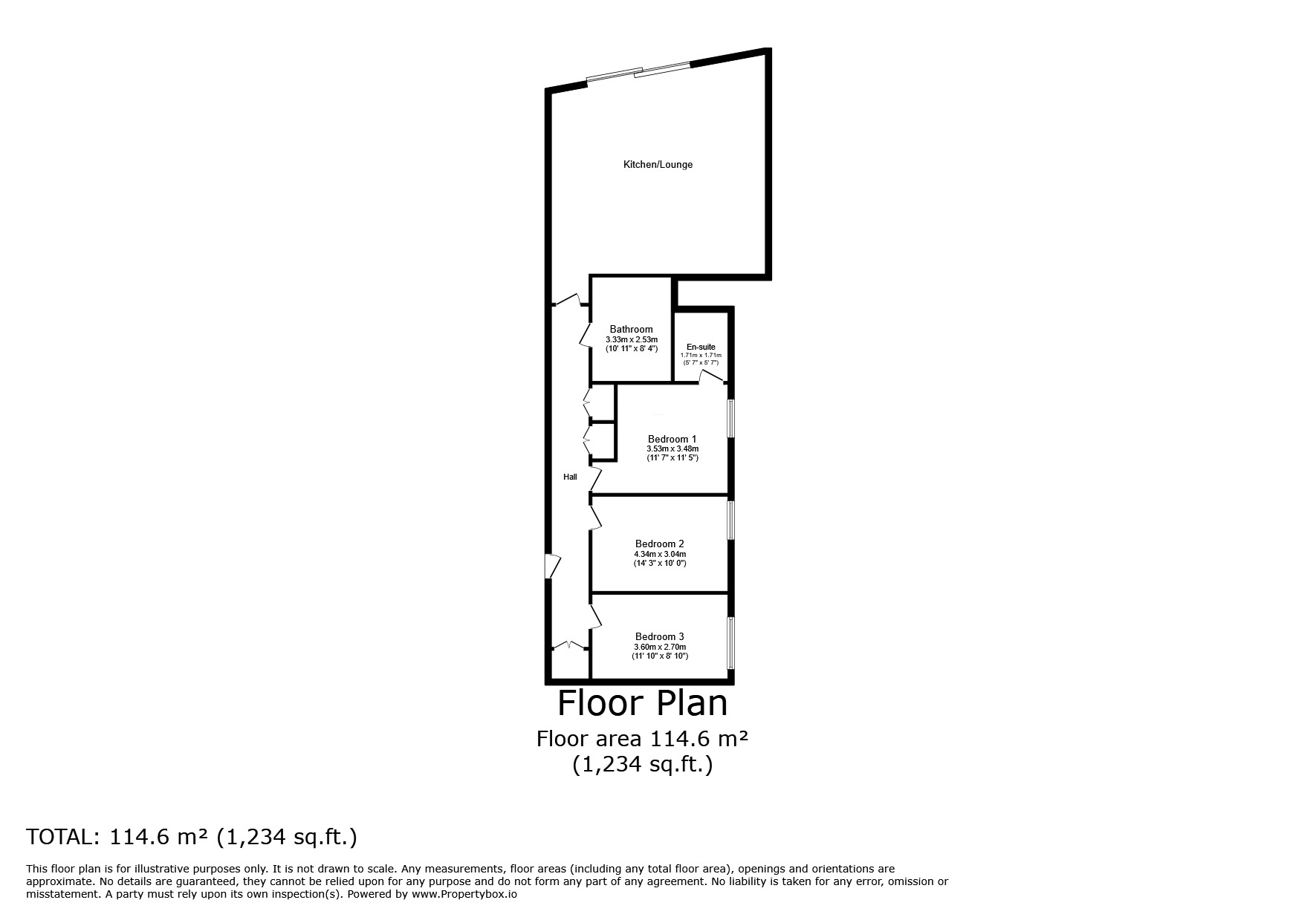 Floorplan of 3 bedroom  Flat for sale, Western Gateway, London, E16