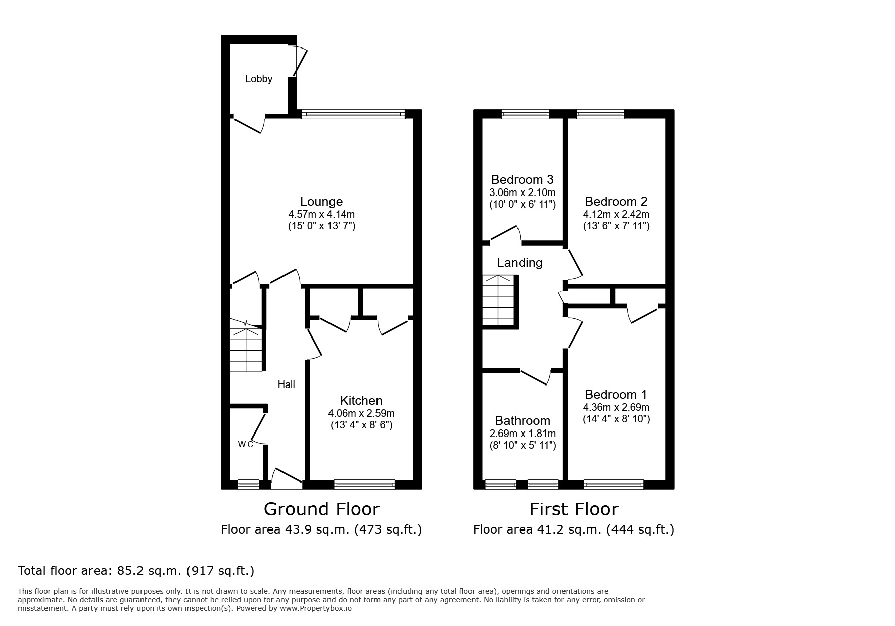 Floorplan of 3 bedroom Mid Terrace House for sale, Grange Road, London, E13
