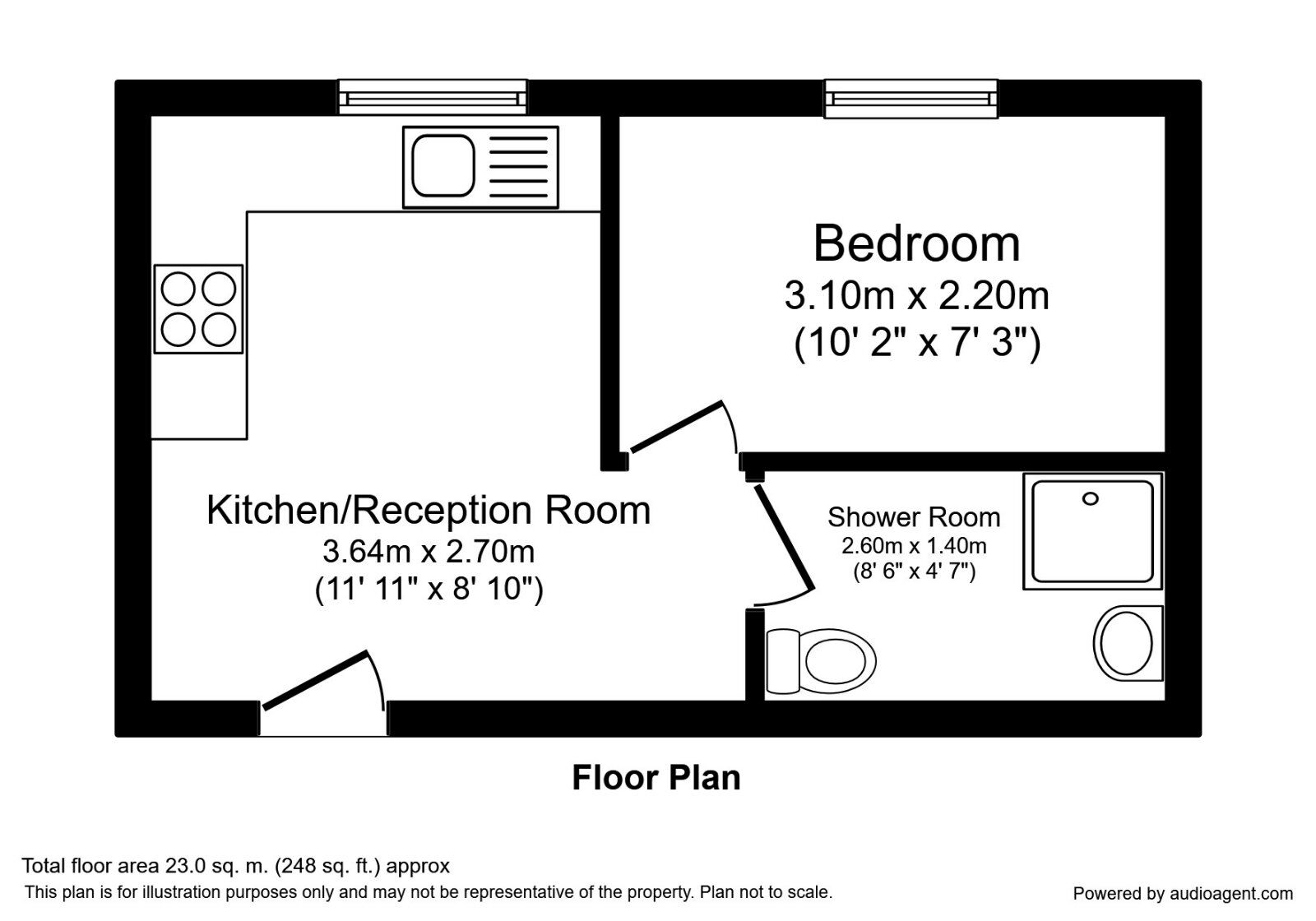 Floorplan of 1 bedroom  Flat for sale, Barking Road, London, E13