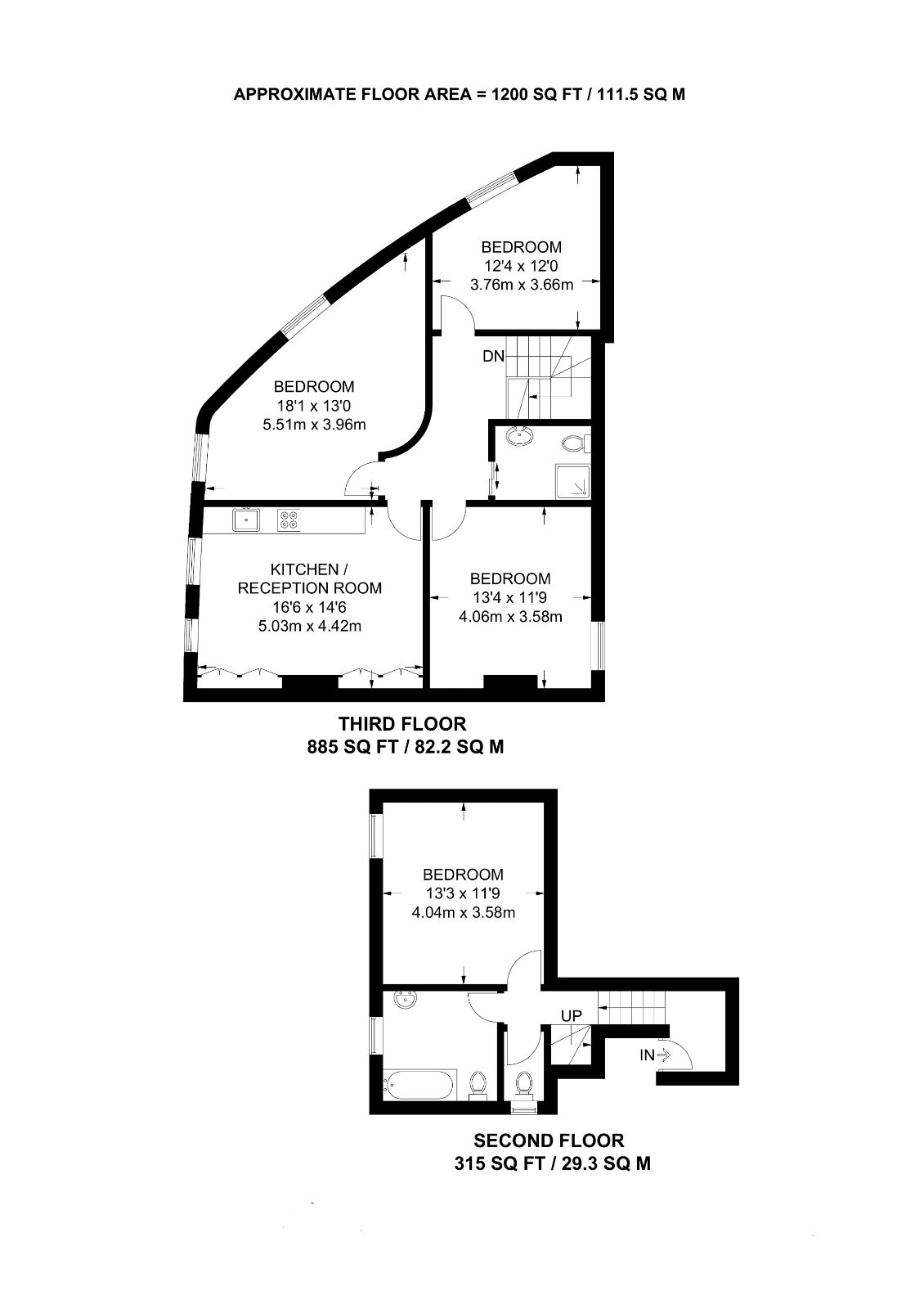 Floorplan of 4 bedroom Flat to rent, Barking Road, London, E13