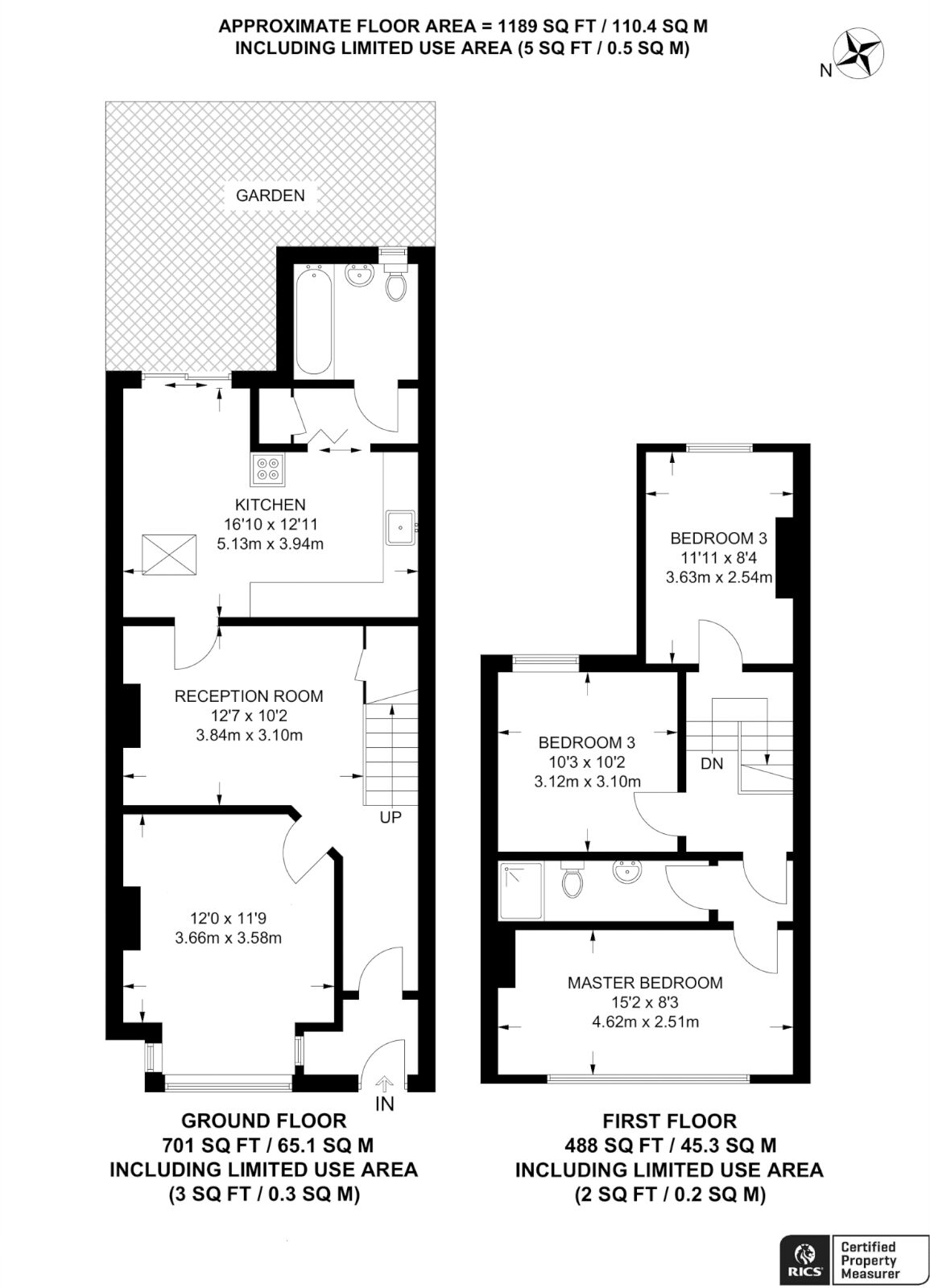 Floorplan of 4 bedroom Mid Terrace House to rent, Caistor Park Road, London, E15