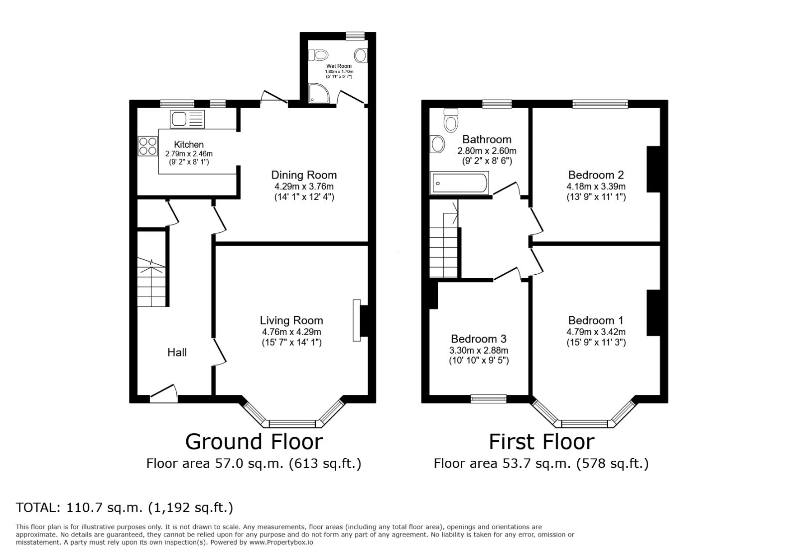 Floorplan of 3 bedroom Mid Terrace House to rent, St. Albans Road, Ilford, IG3