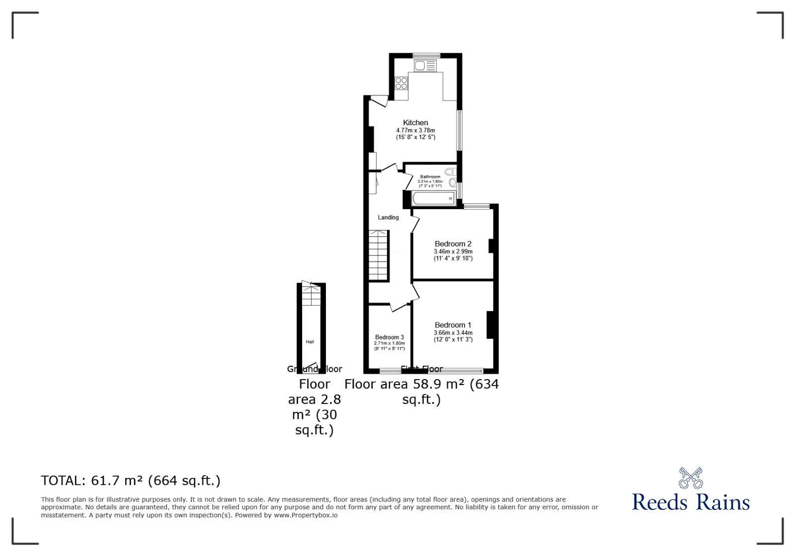 Floorplan of 2 bedroom  Flat to rent, Wythes Road, London, E16