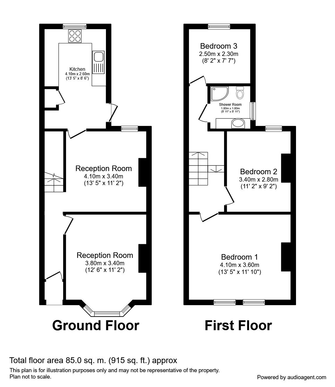 Floorplan of 3 bedroom Mid Terrace House for sale, Grange Road, London, E13
