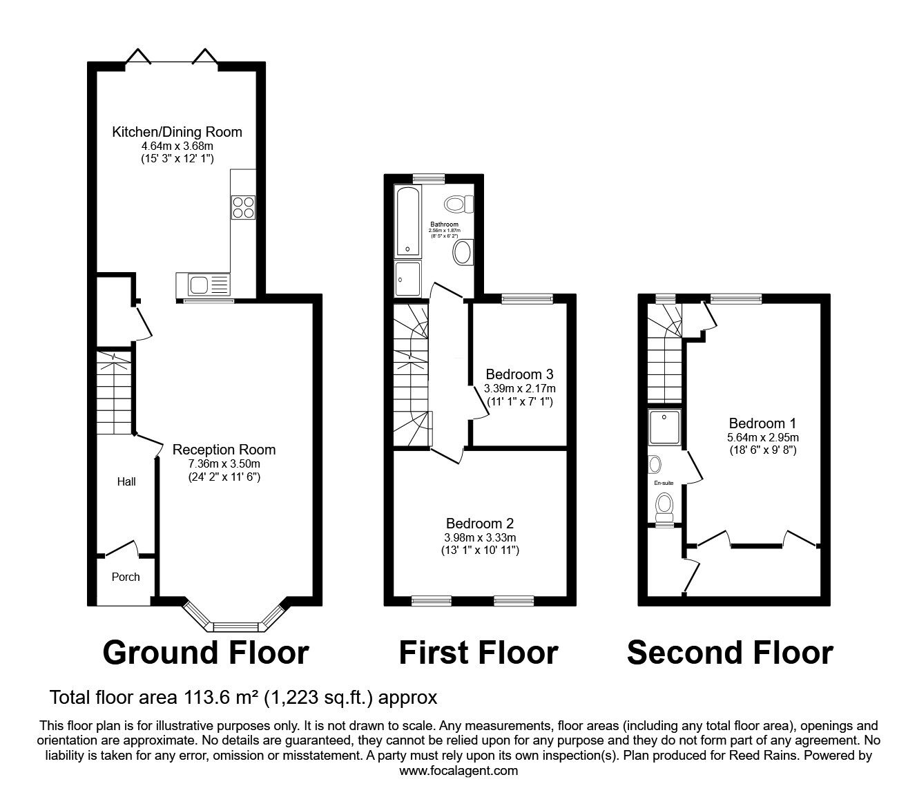 Floorplan of 3 bedroom Mid Terrace House for sale, Tunmarsh Lane, London, E13