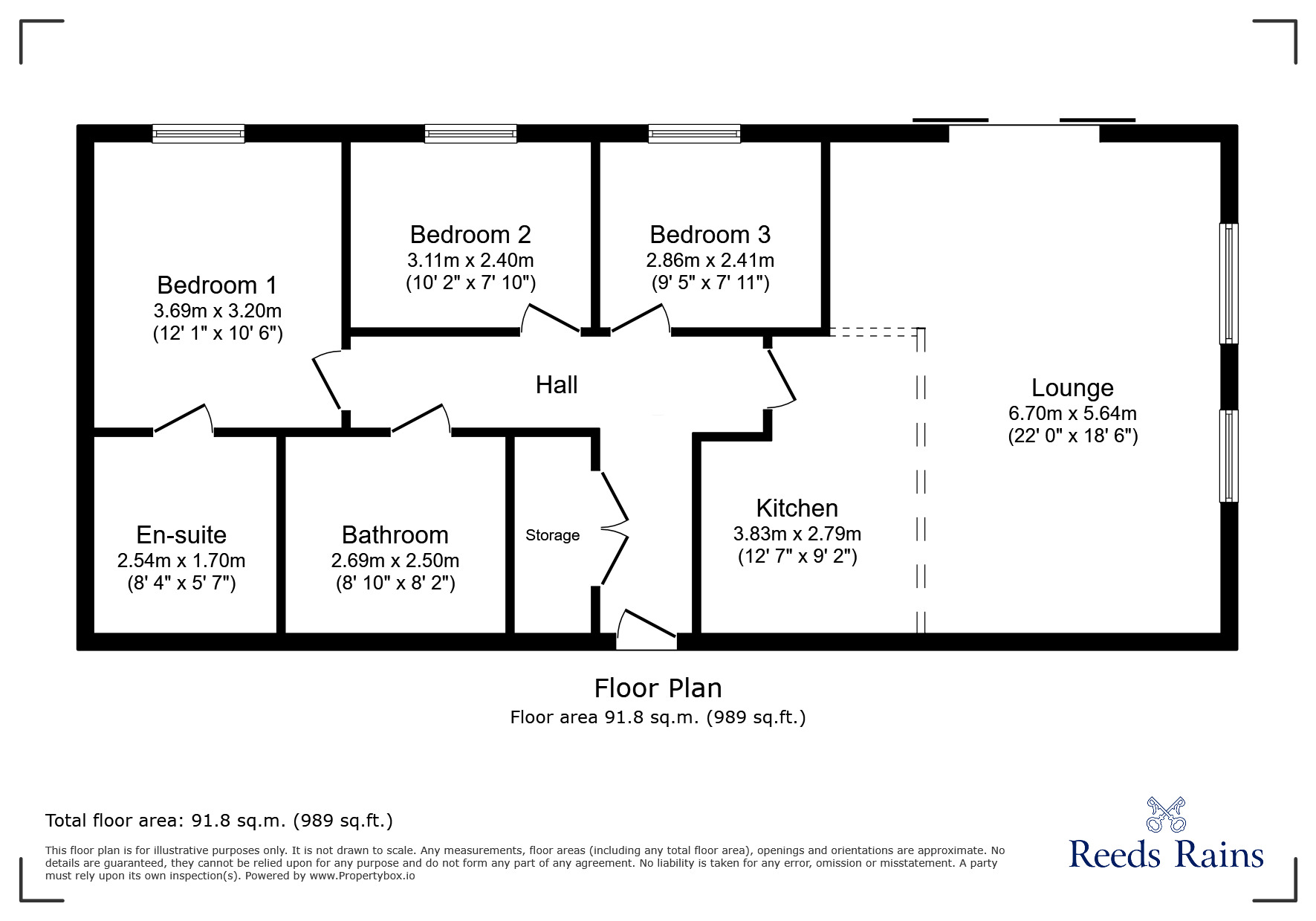 Floorplan of 3 bedroom  Flat for sale, Devons Road, London, E3