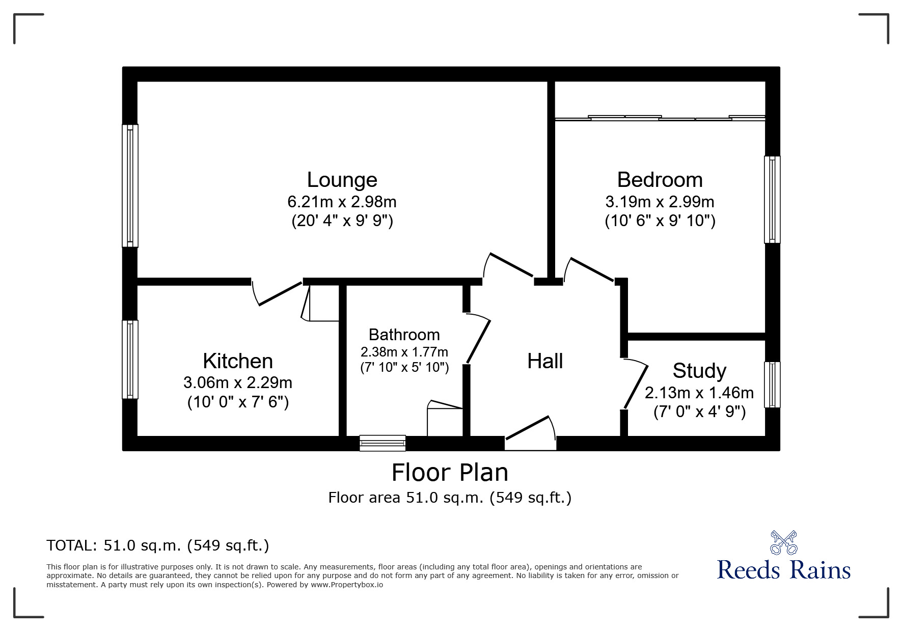 Floorplan of 1 bedroom  Flat for sale, King Street, London, E13