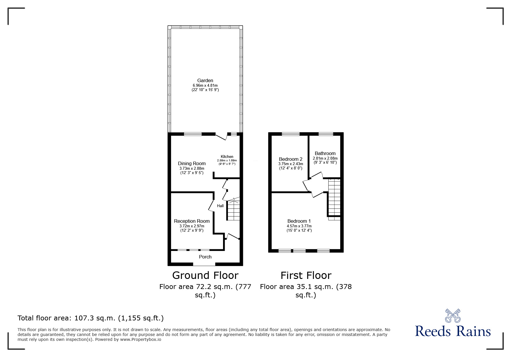 Floorplan of 2 bedroom Mid Terrace House for sale, Chadwin Road, London, E13