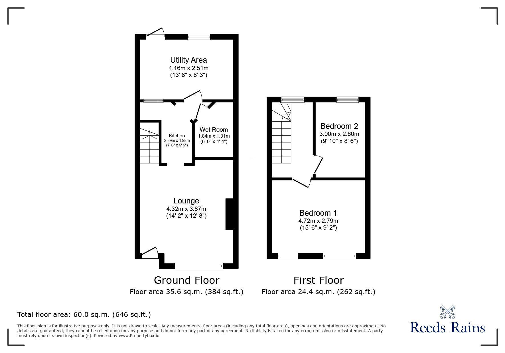Floorplan of 2 bedroom Mid Terrace House for sale, Botha Road, London, E13
