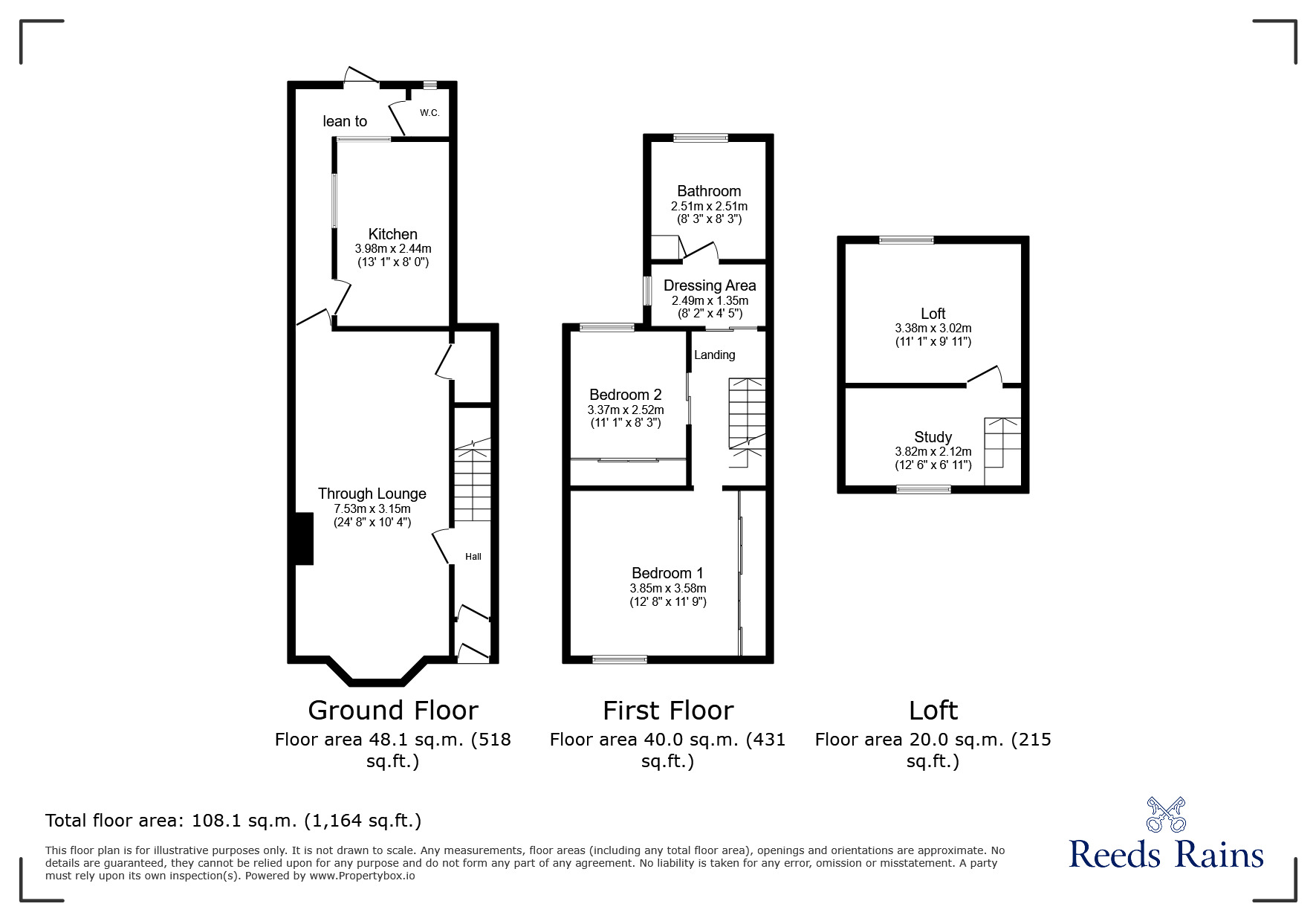 Floorplan of 2 bedroom Mid Terrace House for sale, Grange Road, London, E13