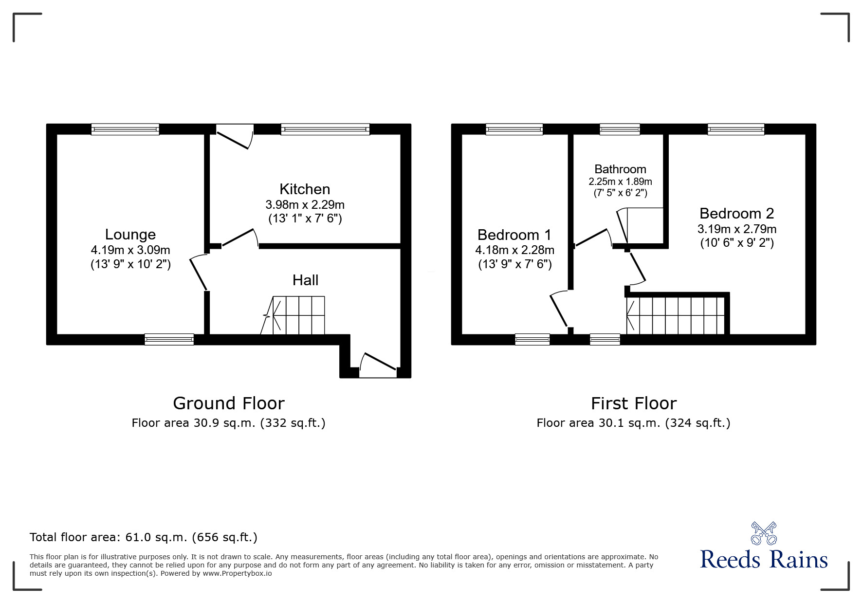 Floorplan of 2 bedroom End Terrace House for sale, Fleetwood Close, London, E16