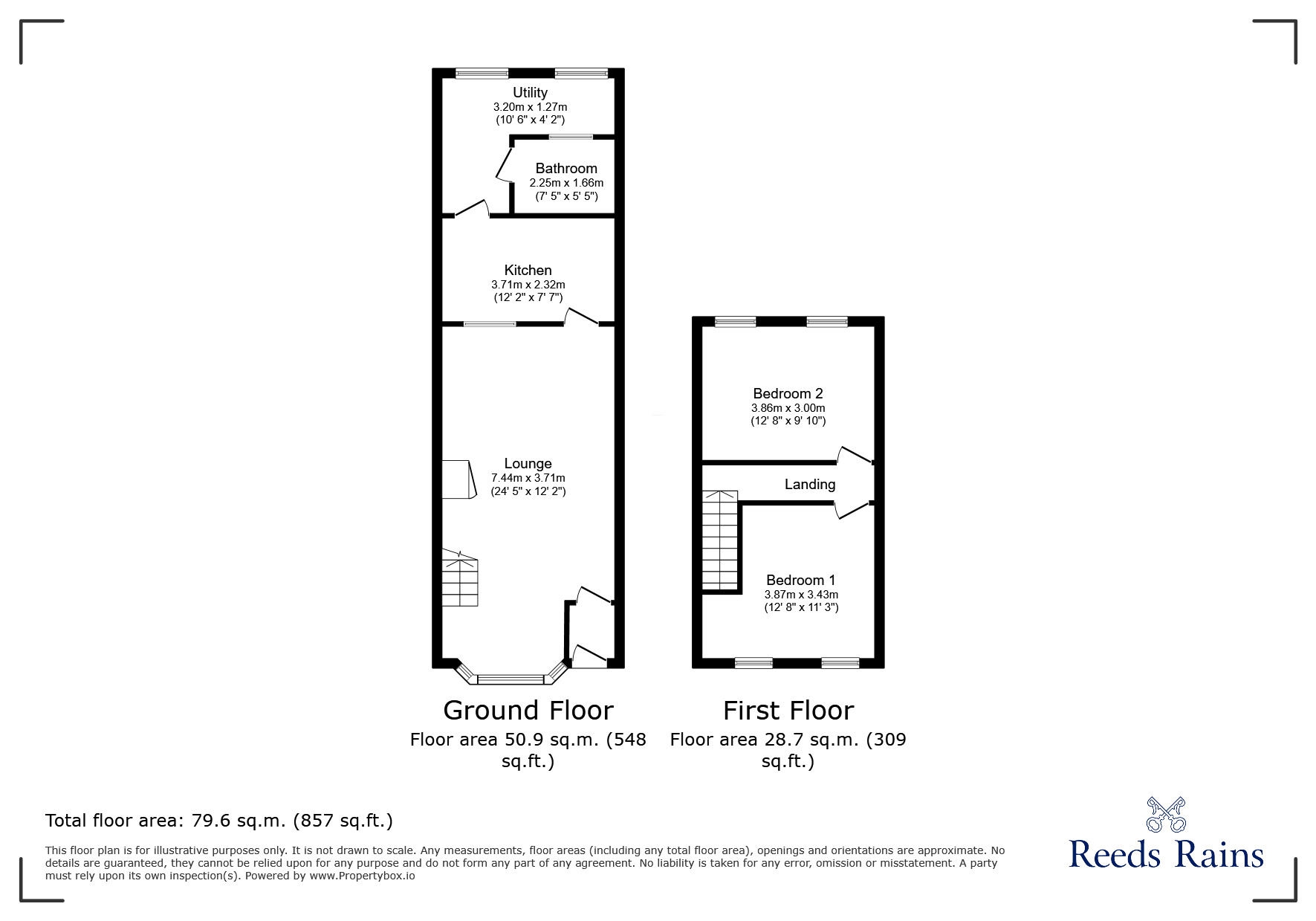 Floorplan of 2 bedroom Mid Terrace House for sale, Tree Road, London, E16