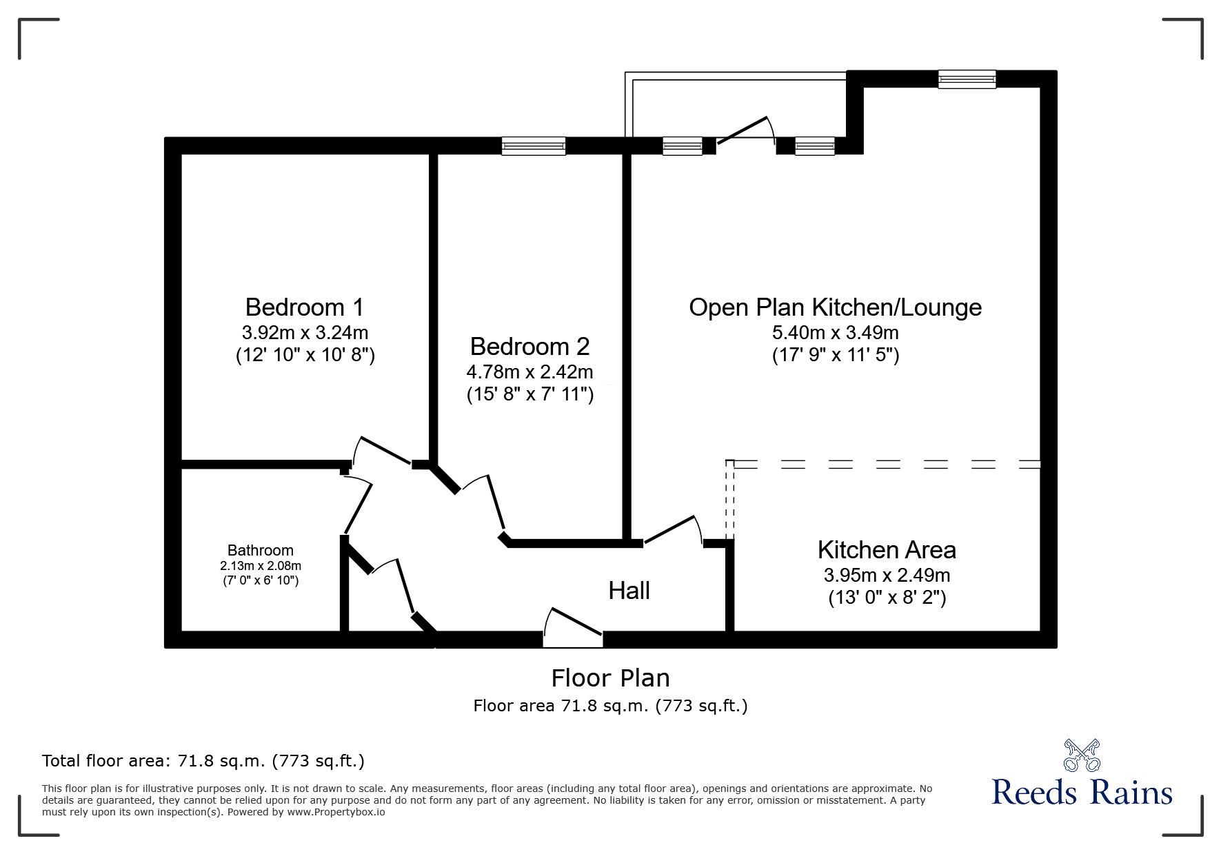 Floorplan of 2 bedroom  Flat for sale, Chargeable Lane, London, E13