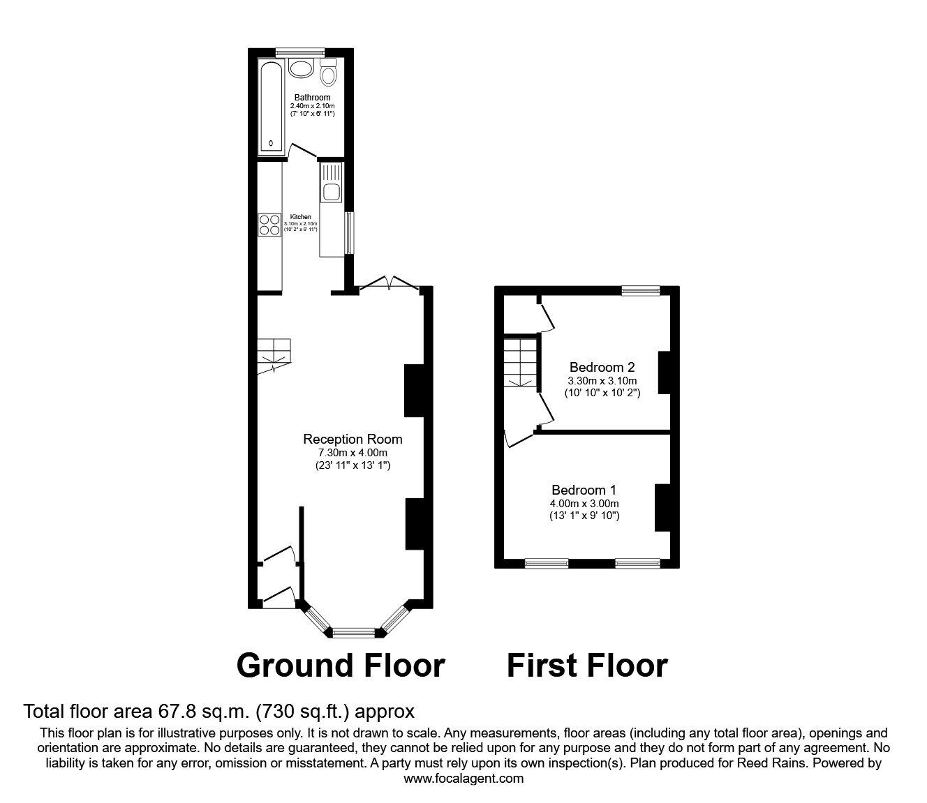 Floorplan of 2 bedroom End Terrace House for sale, Jedburgh Road, London, E13