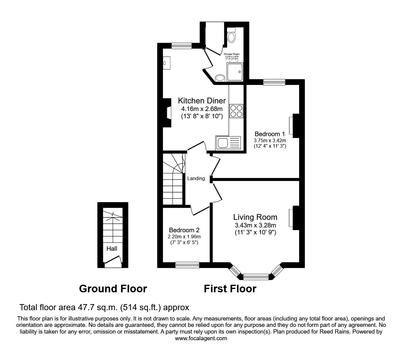 Floorplan of 1 bedroom  Flat to rent, Cambus Road, London, E16