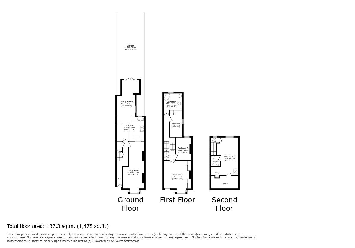 Floorplan of 4 bedroom Mid Terrace House for sale, Orwell Road, London, E13
