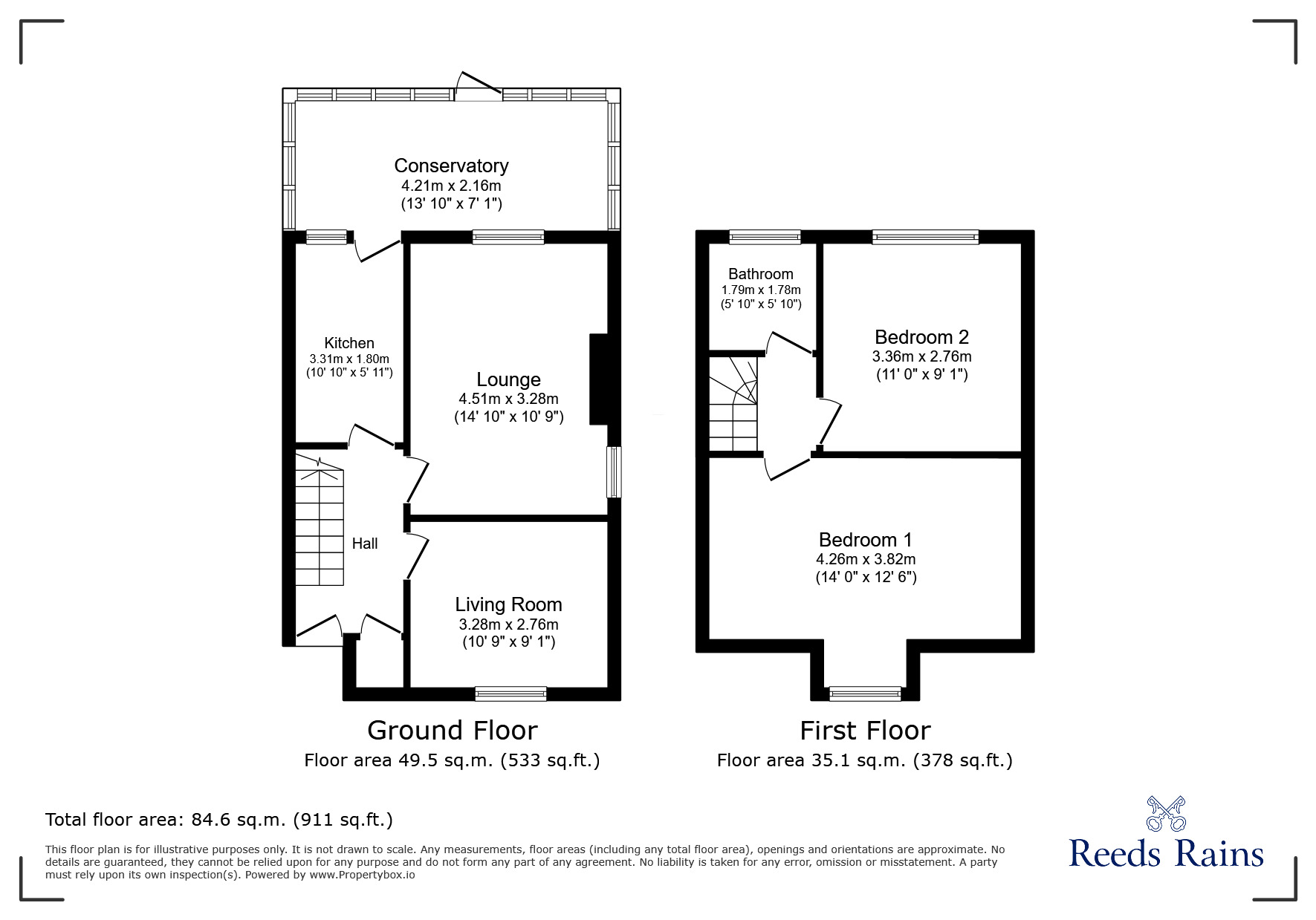 Floorplan of 2 bedroom Mid Terrace House for sale, Arnold Road, Dagenham, RM10