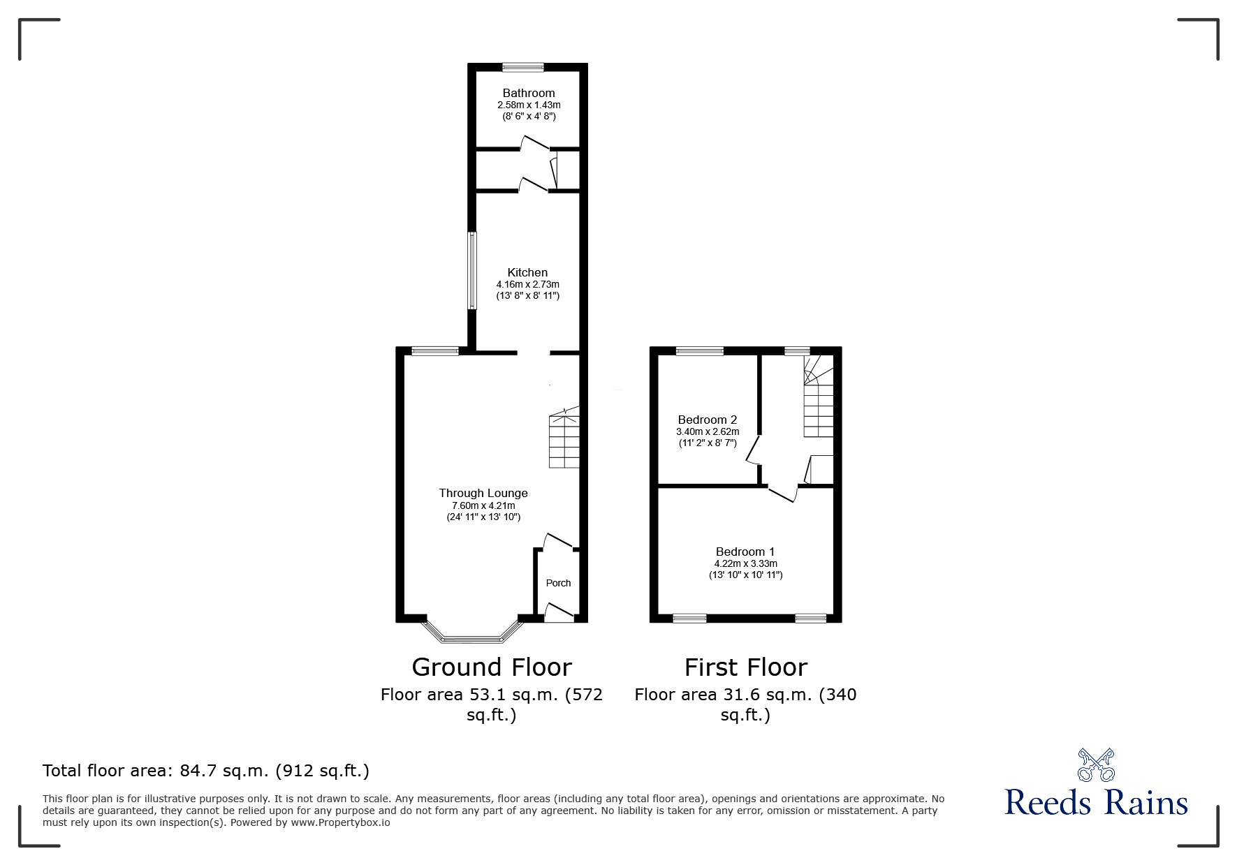 Floorplan of 2 bedroom Mid Terrace House for sale, Chester Road, London, E16