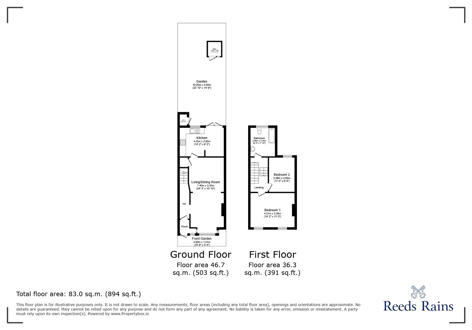 Floorplan of 2 bedroom Mid Terrace House to rent, Dundee Road, London, E13