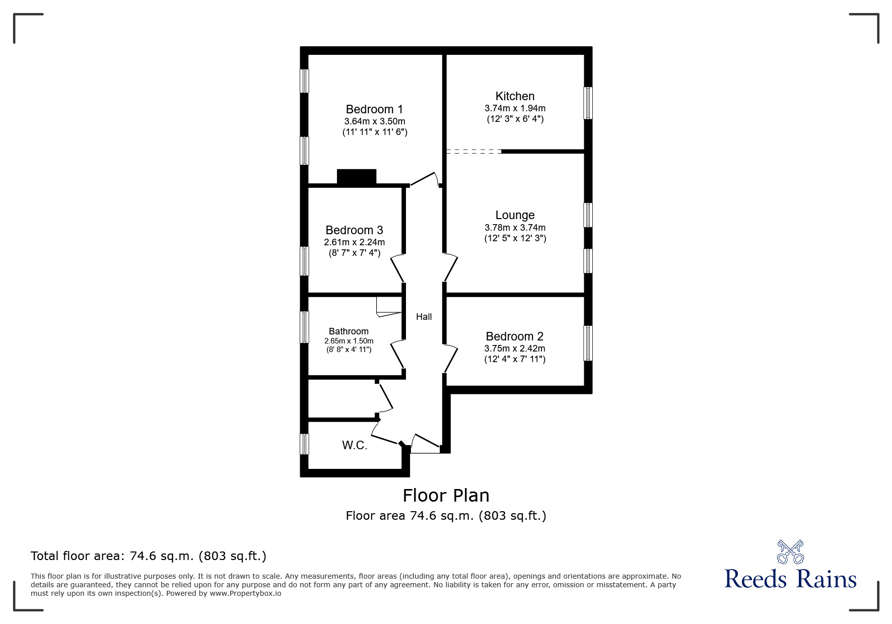 Floorplan of 3 bedroom  Flat for sale, Manor Road, London, E15