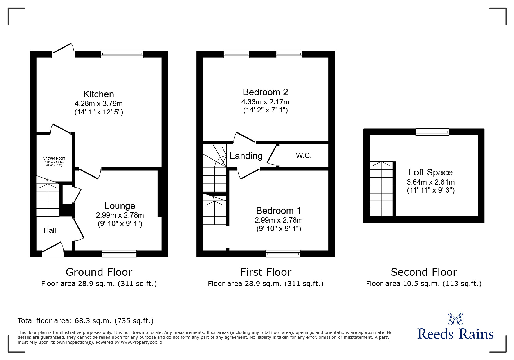 Floorplan of 2 bedroom Mid Terrace House for sale, Egham Road, London, E13