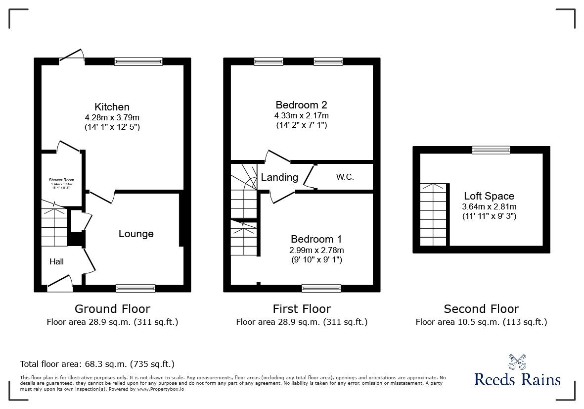 Floorplan of 2 bedroom Mid Terrace House for sale, Egham Road, London, E13