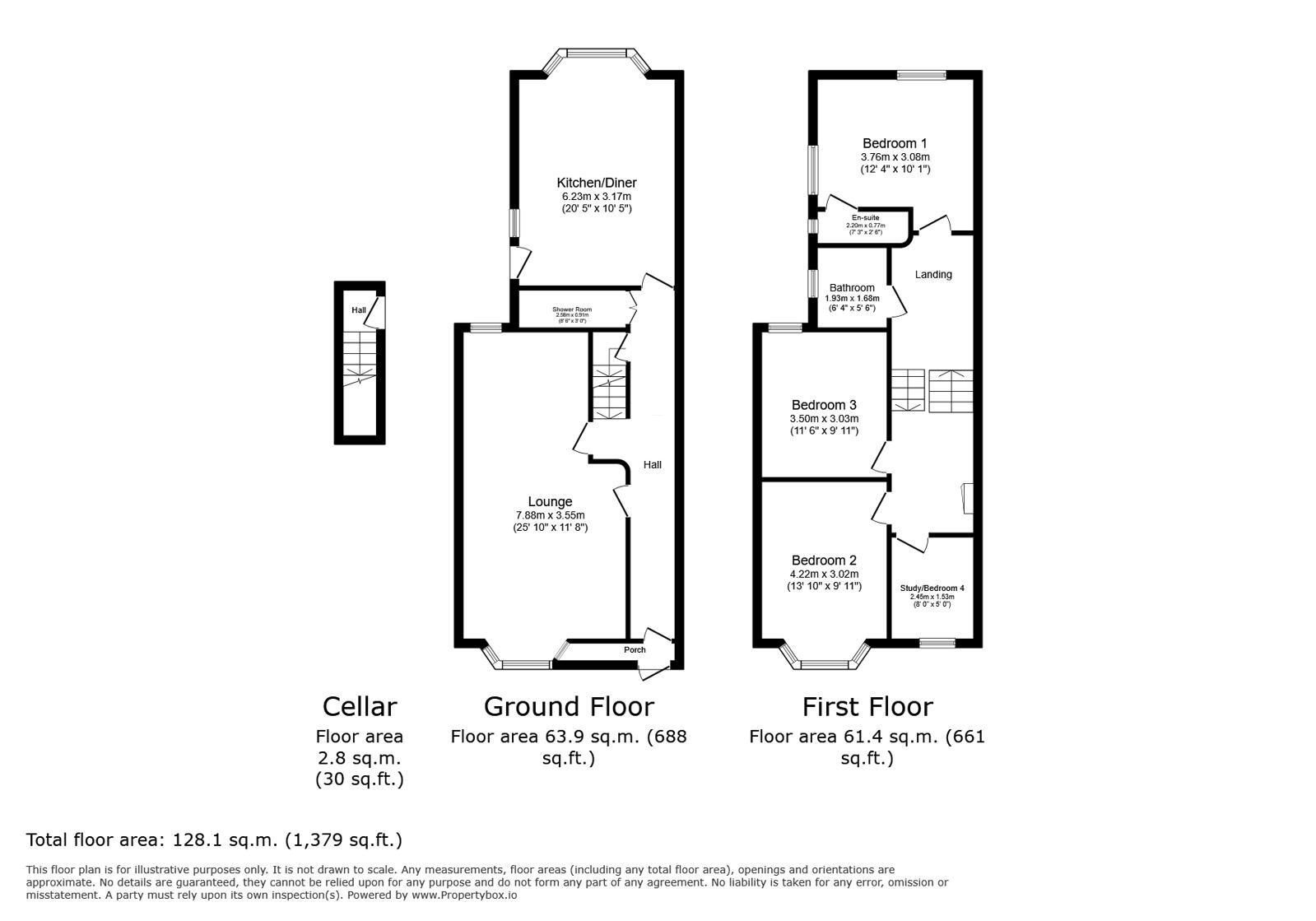 Floorplan of 3 bedroom Mid Terrace House for sale, Lucas Avenue, London, E13