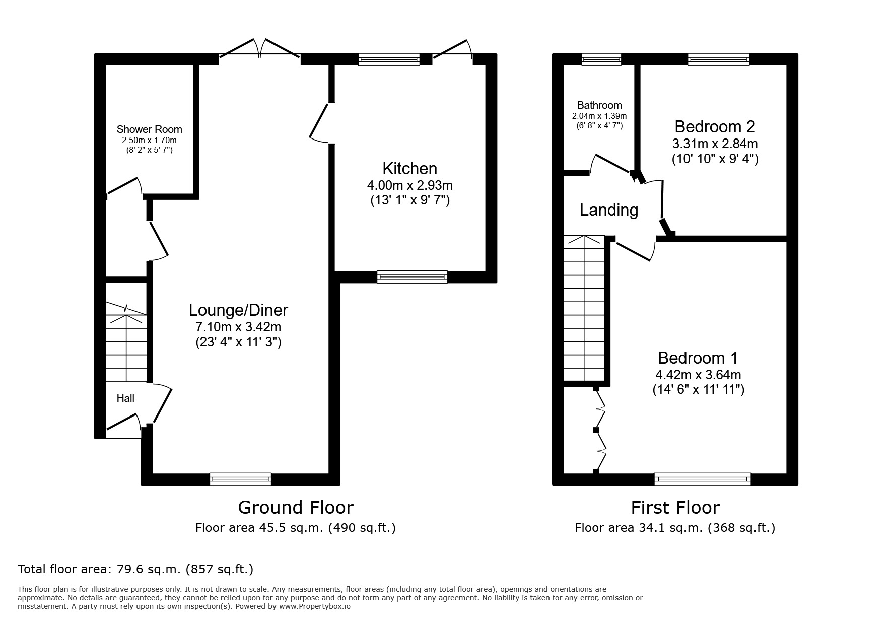 Floorplan of 2 bedroom Semi Detached House for sale, Chalk Road, London, E13