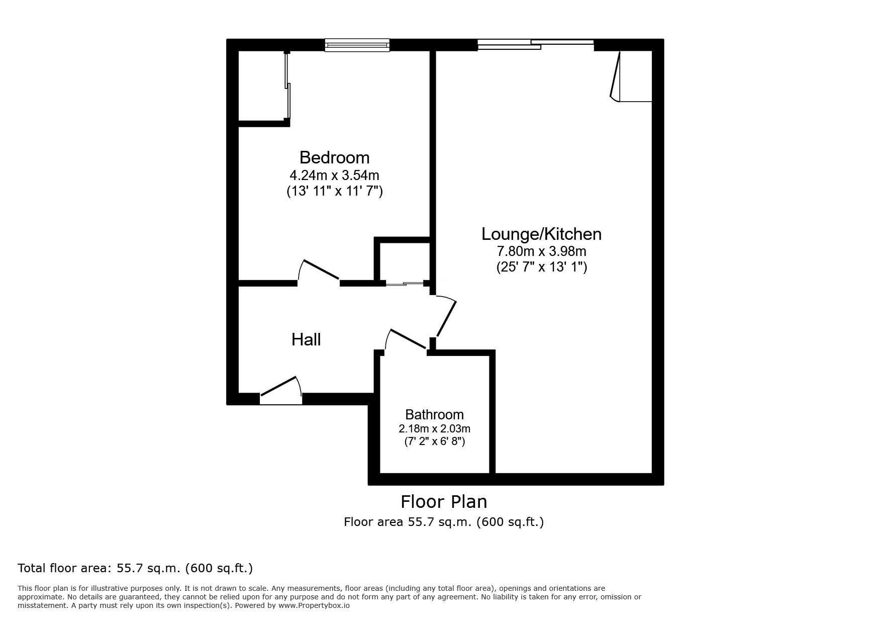 Floorplan of 1 bedroom Flat for sale, Sackett Road, Barking, IG11
