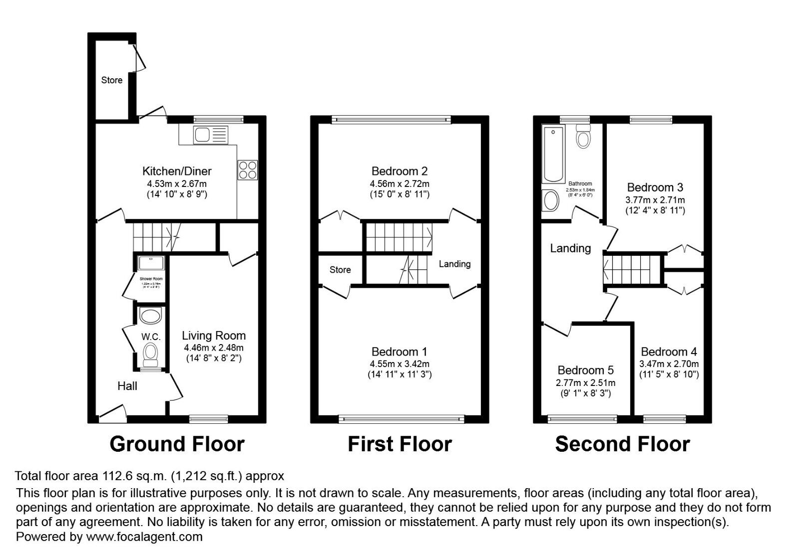 Floorplan of 5 bedroom Mid Terrace House for sale, Jutland Road, London, E13