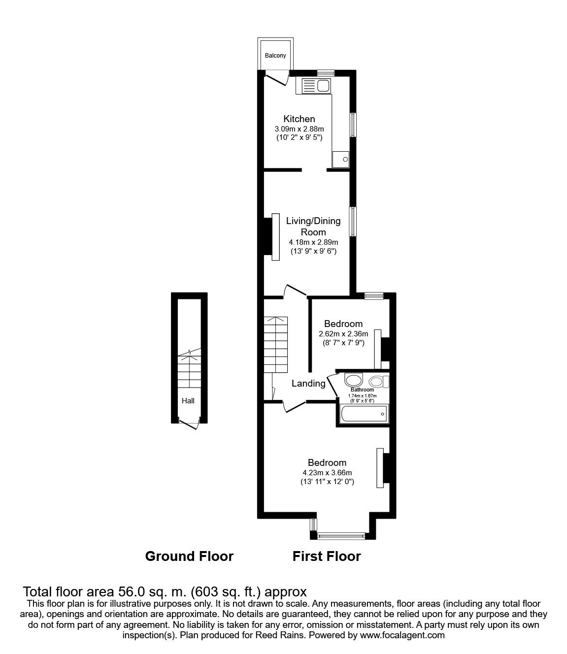 Floorplan of 2 bedroom Flat for sale, First Floor Flat, London, E16