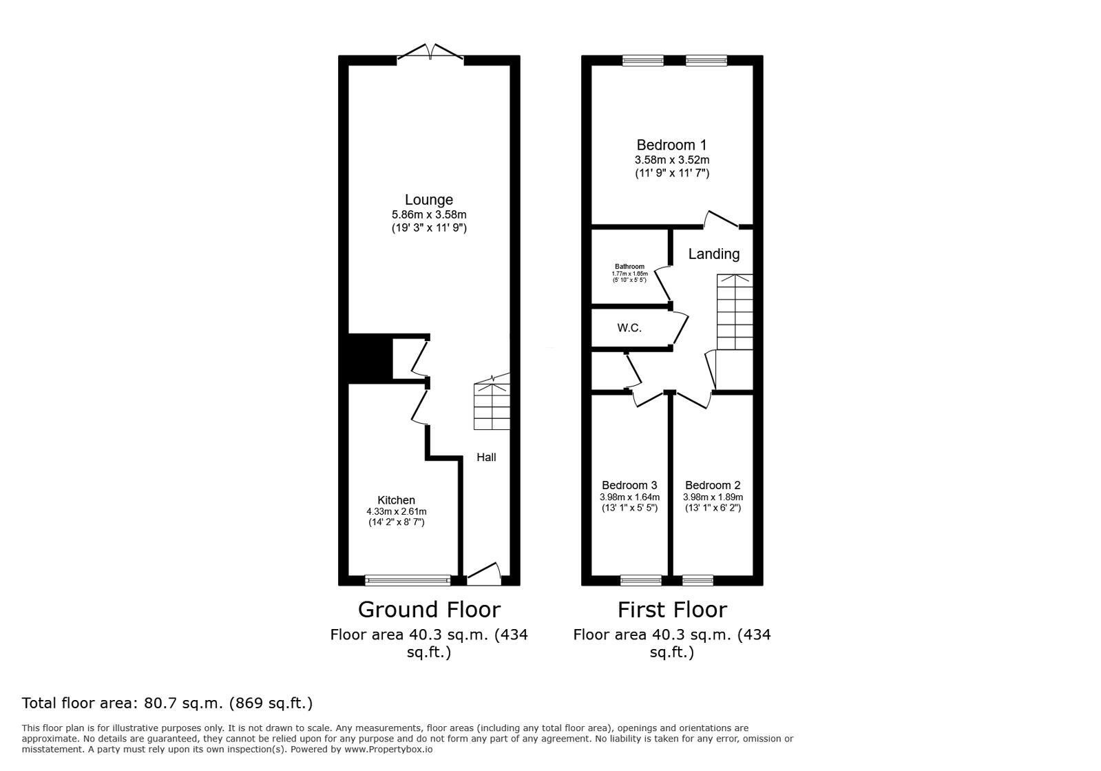 Floorplan of 3 bedroom Mid Terrace House for sale, Hyde Close, London, E13