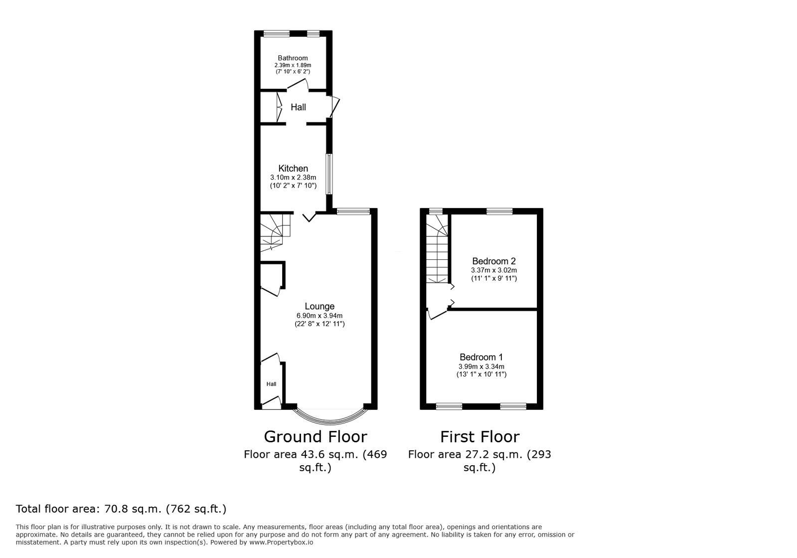 Floorplan of 2 bedroom Mid Terrace House for sale, Falcon Street, London, E13