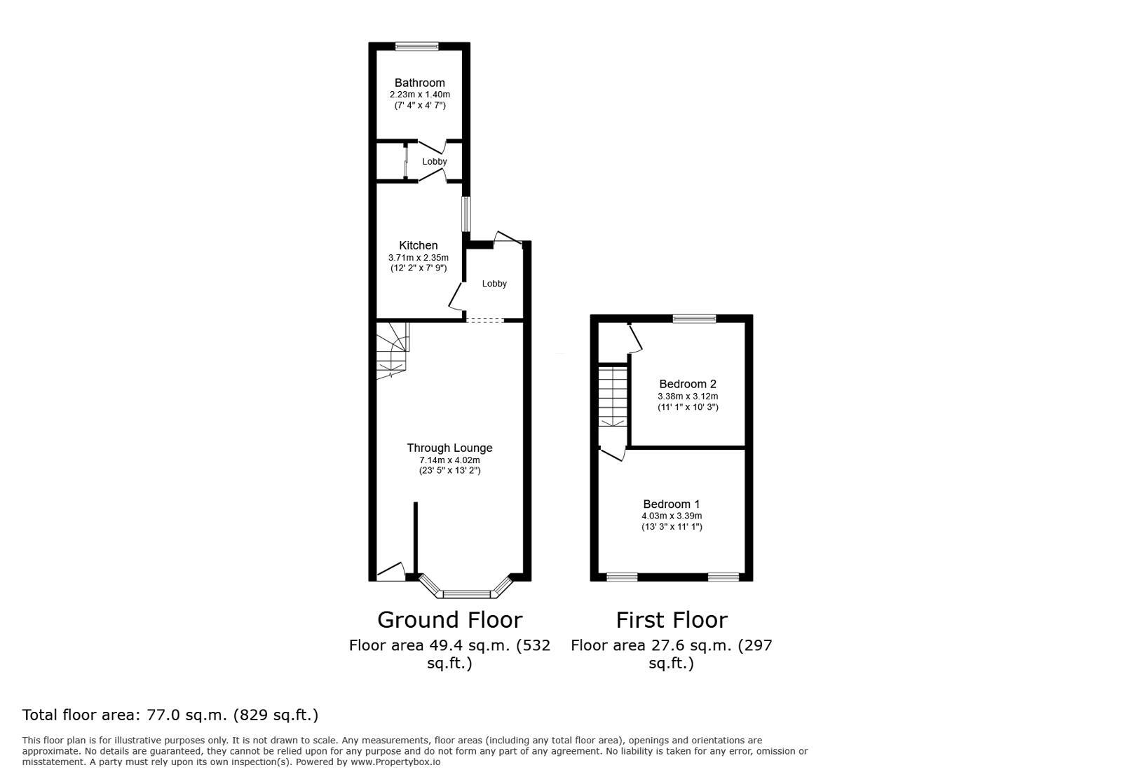 Floorplan of 2 bedroom Mid Terrace House for sale, Kingsland Road, London, E13