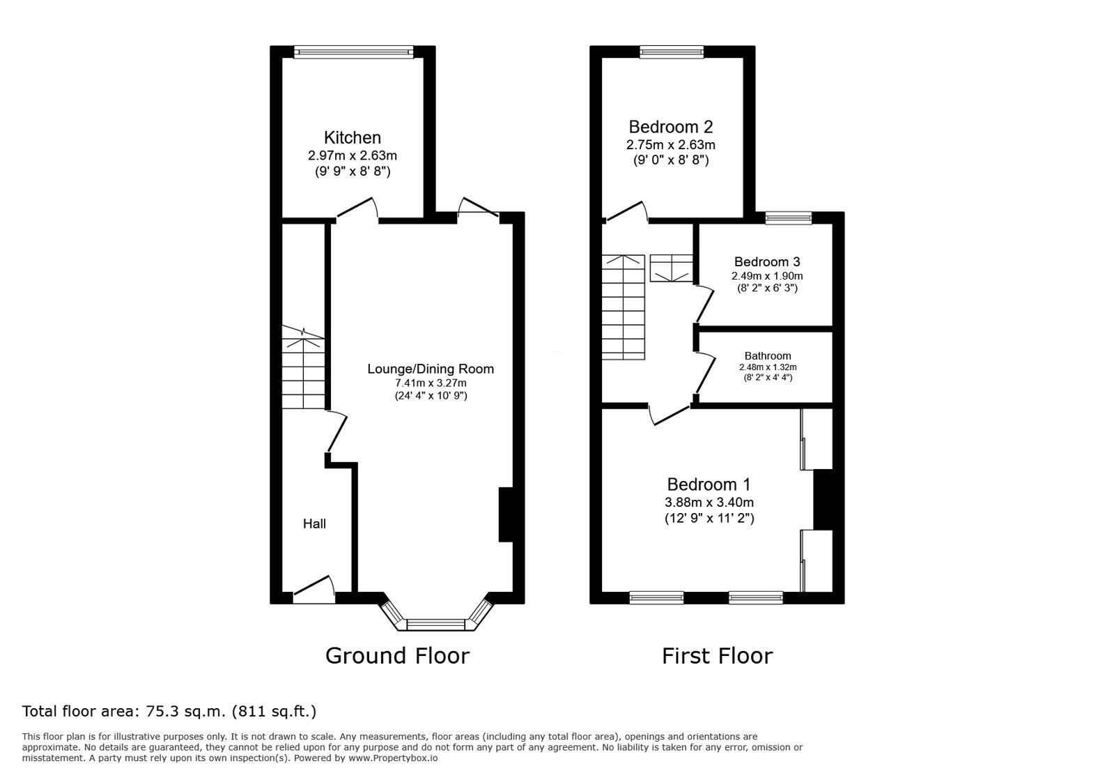 Floorplan of 3 bedroom Mid Terrace House for sale, Perth Road, London, E13