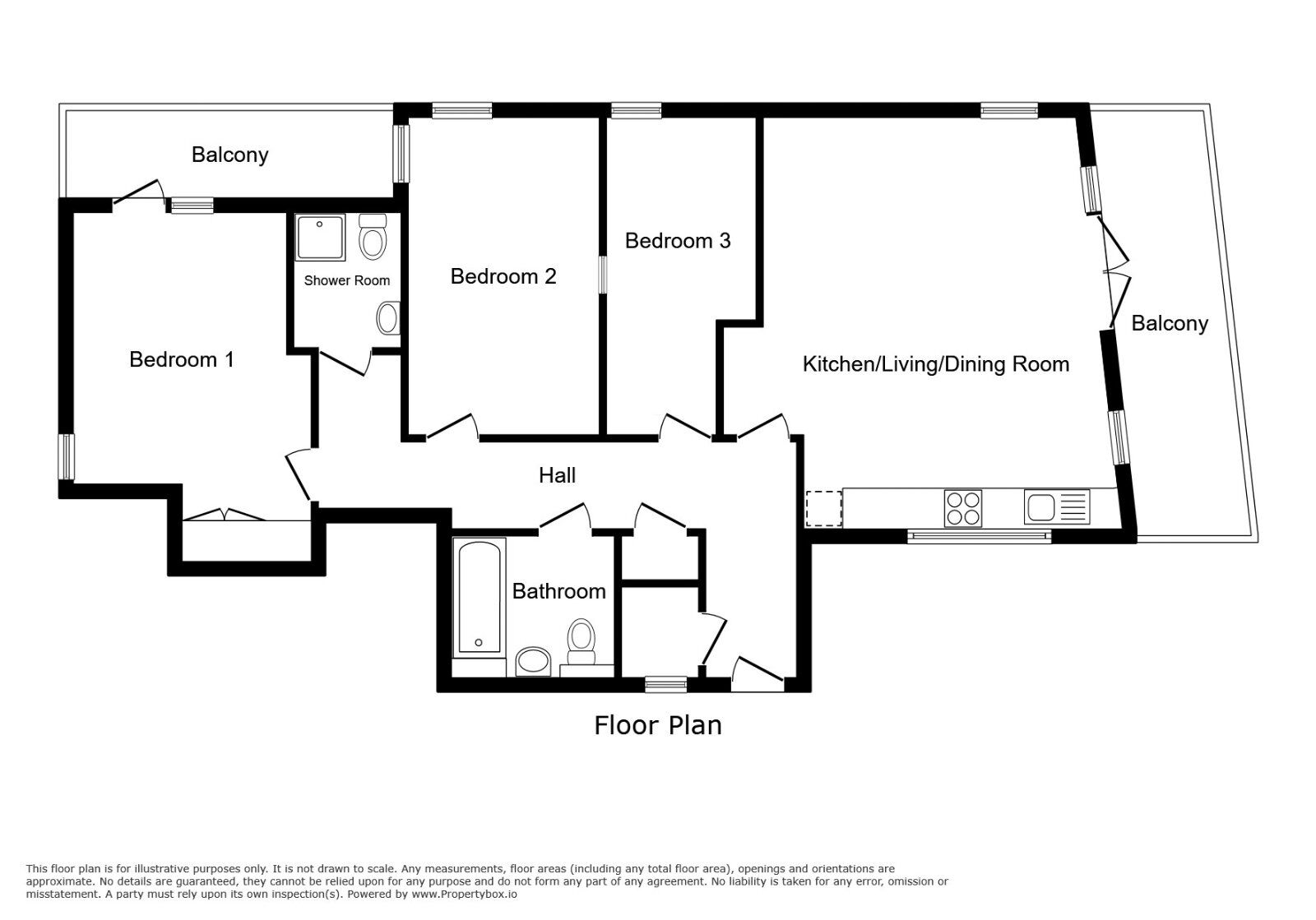 Floorplan of 3 bedroom Flat to rent, Equinox Square, London, E14