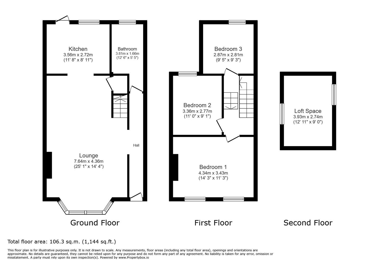 Floorplan of 3 bedroom Mid Terrace House for sale, Credon Road, London, E13