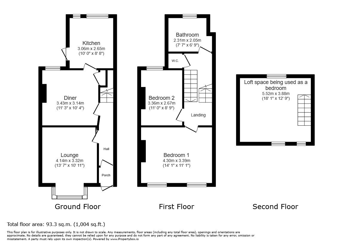 Floorplan of 2 bedroom Mid Terrace House for sale, Corporation Street, London, E15