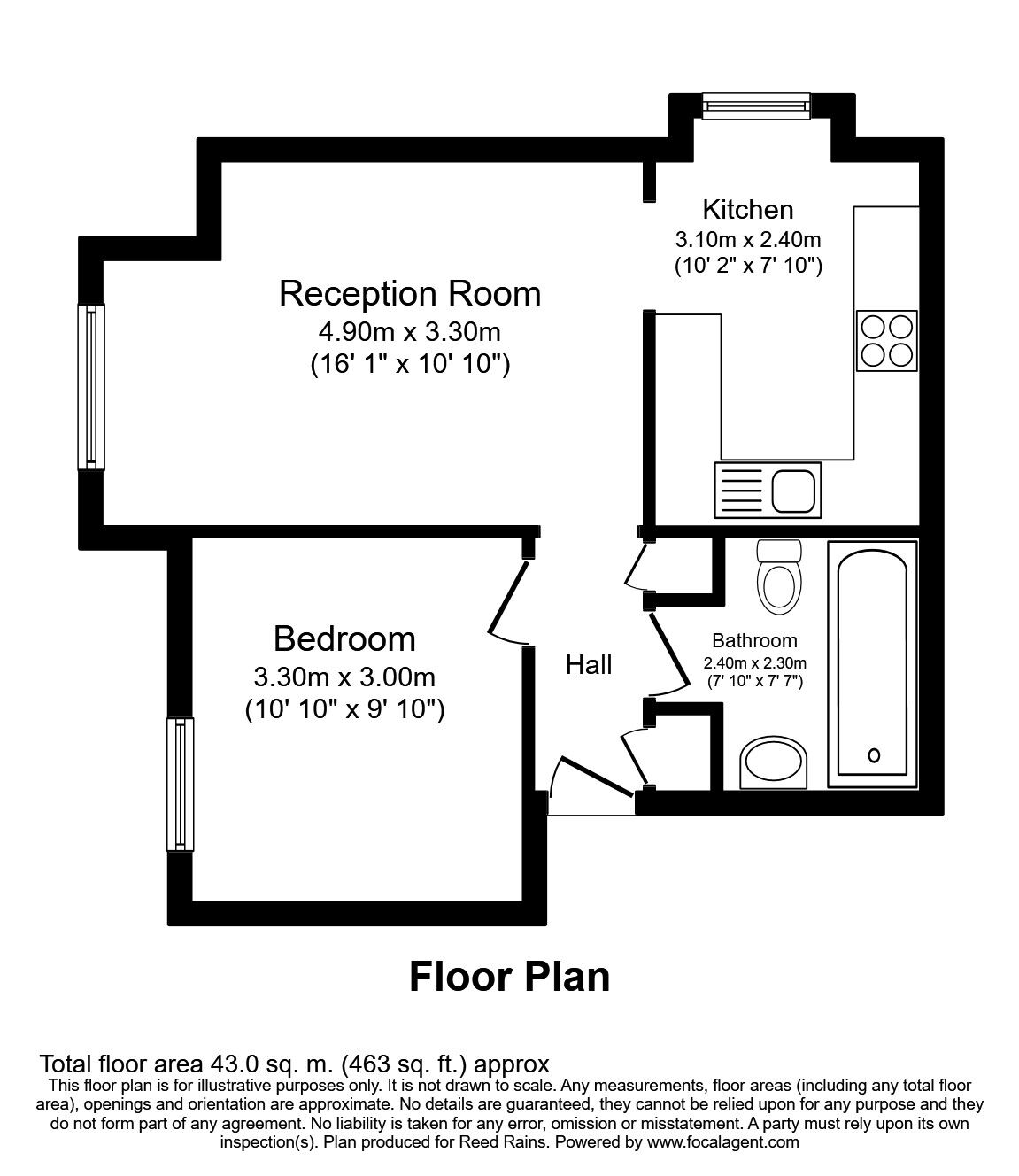 Floorplan of 1 bedroom Flat for sale, Emerald Close, London, E16