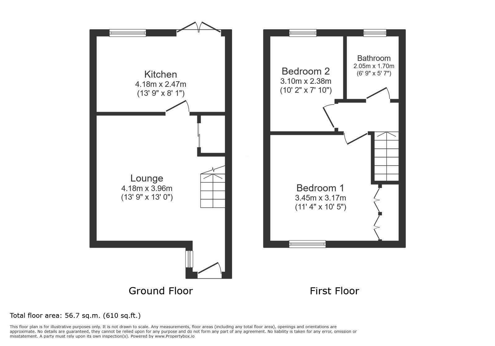 Floorplan of 2 bedroom Mid Terrace House for sale, Ham Park Road, London, E15