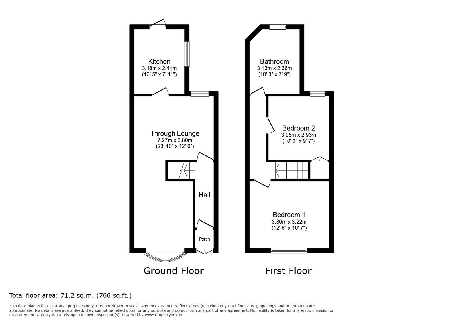 Floorplan of 2 bedroom Mid Terrace House for sale, Desford Road, London, E16