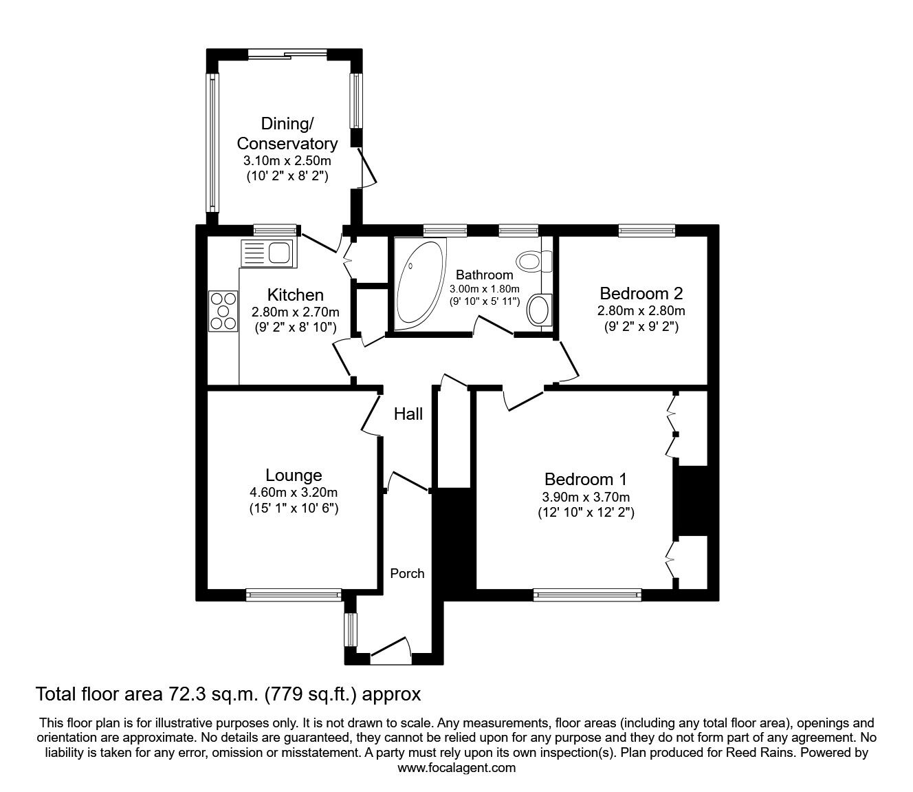Floorplan of 2 bedroom Flat for sale, Tollgate Road, London, E16