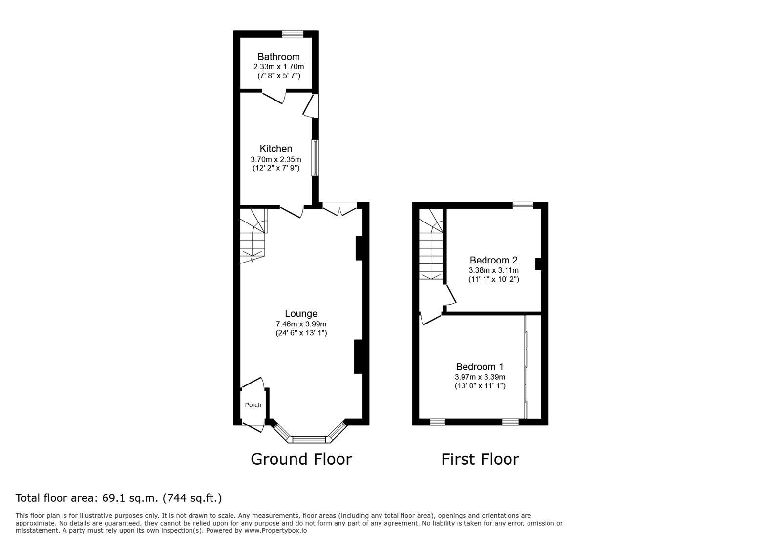 Floorplan of 2 bedroom Mid Terrace House for sale, Olive Road, London, E13