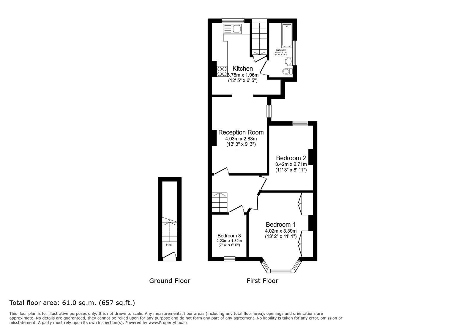 Floorplan of 3 bedroom Flat for sale, Carson Road, London, E16
