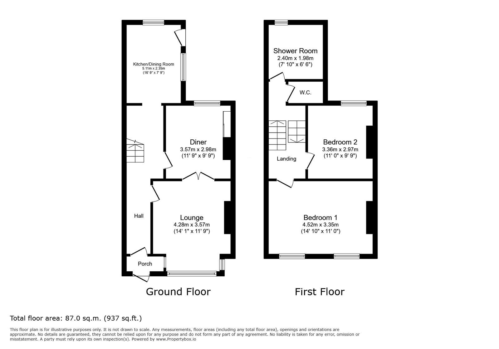 Floorplan of 2 bedroom Mid Terrace House for sale, Thackeray Road, London, E6